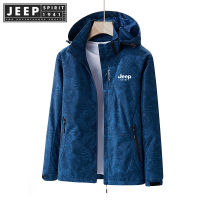 JEEP SPIRIT 1941 ESTD เสื้อแจ็คเก็ตผู้ชายกลางแจ้ง Hoodie เสื้อผ้าผู้ชาย Breathable กีฬากลางแจ้งเสื้อผ้า