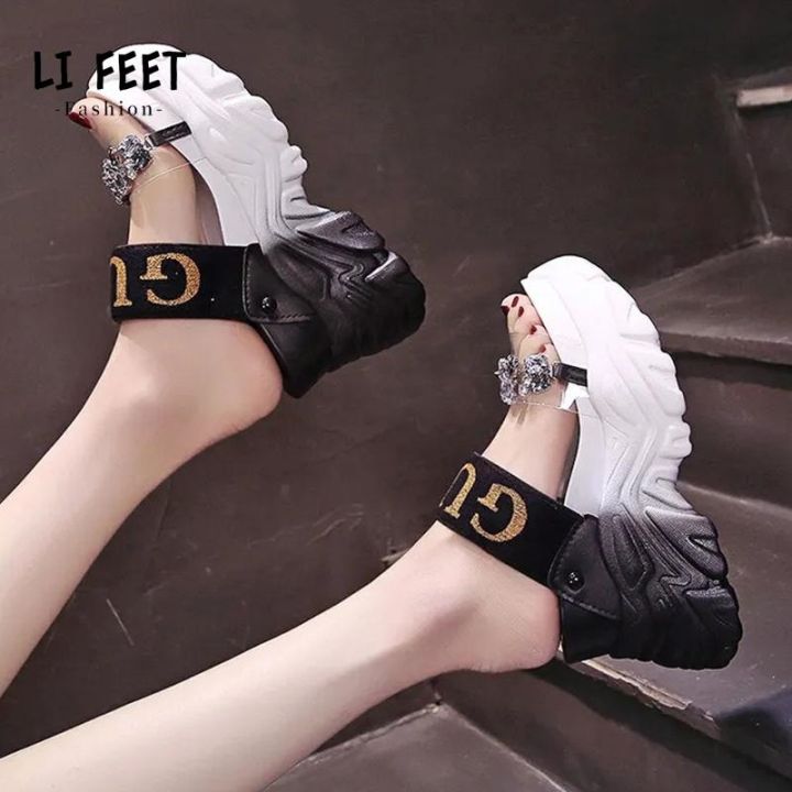 top-2022-new-fashion-thick-bottom-heightening-cool-drag-wedge-heel-slippers-womens-rhinestone-one-word-half-drag-summer-outer-wear