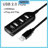 SQMETR อะแดปเตอร์เครื่องแยกอเนกประสงค์แล็ปท็อป PC USB ฮับ2.0แบบพกพาความเร็วสูงไมโคร