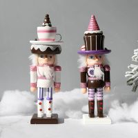 Creative Girl Heart Gift Wooden Handicraft Home Decoration Student Gift Ice Cream Sweetheart Small Nutcracker Statue Sculpture