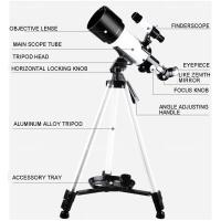 กล้องโทรทรรศน์ดาราศาสตร์40070แบบมืออาชีพการมองเห็นได้ในเวลากลางคืน Stargazing กำลังขยายสูงความละเอียดสูงพร้อมขาตั้งกล้องสามขาสำหรับนักเรียนเด็ก