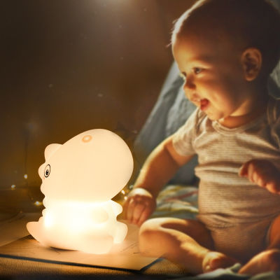Led Silicone Night Lights For Baby Kids Room Children Bedroom Soft Dinosaur Nursery Lamp Decoration Home Decor Christmas Gift