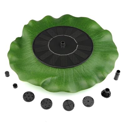 [COD] fountain water pump floating lotus leaf solar sprinkler