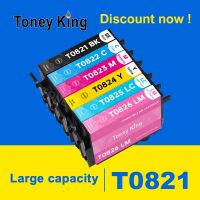 【Worth-Buy】 Global Deals Toney King T0821-T0826หมึกสำหรับ Epson R270 Stylus Photo R290 R390 RX590 RX610 RX690 TX659 TX720WD เครื่องพิมพ์ TX800FW