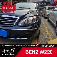 ♚☫ For Car BENZ W220 Head Lamp 1999-2005 Car Accessory Fog Lights Day Running Light DRL H7 LED Bi Xenon Bulb S320 S350 Headlights