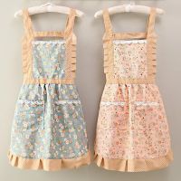 Home Apron Korean Version Apron Cooking Apron Cute Apron Small Floral Apron Kitchen Apron Sleeveless Apron