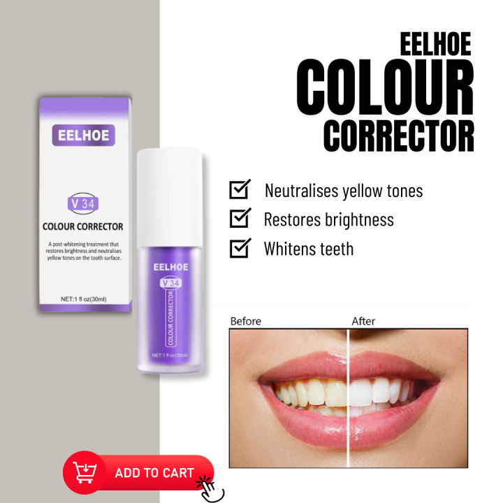 30ML Eelhoe Teeth Whitening Toothpaste Colour Corrector Foam Toothpaste