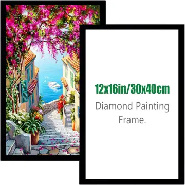 Diamond Art Painting Frames 30 X 40 Cm Black Self-Adhesive Magnetic Picture  Frame With Acrylic