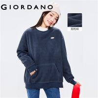 Giordanoผู้หญิง เสื้อสเวตเตอร์คอกลมผ้าฟลีซแบบพลิกกลับได้ Free Shipping 05322801