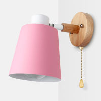 Wall Lamps With Switch Bedside Wall Light Modern Wall Sconce Nordic For Bedroom Macaroon 6 Color Steering Head E27 85-285V