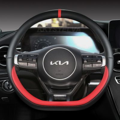 เคสพวงมาลัยรถยนต์หนังไมโครไฟเบอร์รูปตัว D สำหรับ Kia Sportage 5 GT-Line 2021 2022 Sportage 2022 2023อุปกรณ์ตกแต่งรถยนต์