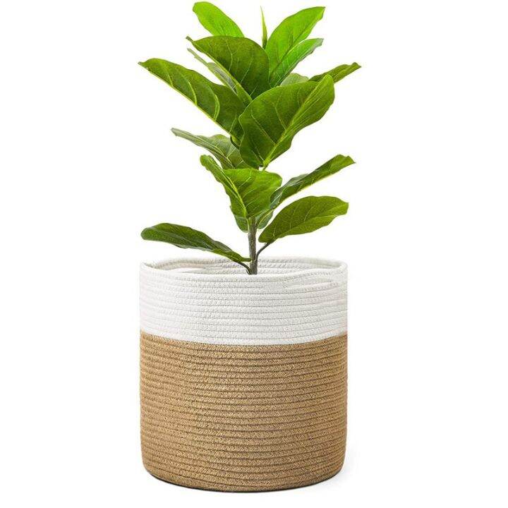 2021-25cm-25cm-big-flowerpot-potted-plant-storage-flower-basket-dirty-clothes-hamper-snack-basket-flower-basket-dual-purpose