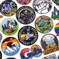 【LZ】✺✚✙  Patches de ferro bordados para roupas ferro-on costurar montanha acampamento aventura bricolage vaguear livre e queer