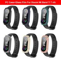 PC Case + กระจกนิรภัยสำหรับ Xiaomi Mi Band 7/Mi Band 7 Nfc ฝาครอบป้องกันหน้าจอ Smartwatch อุปกรณ์เสริมกรณี Cover