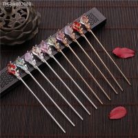 ❖✓ Vintage Chinese Style Hanfu Hair Stick Women Metal Glaze Hair Fork Hair Chopsticks Hairpin Woman Jewelry Hair Clip Accessories