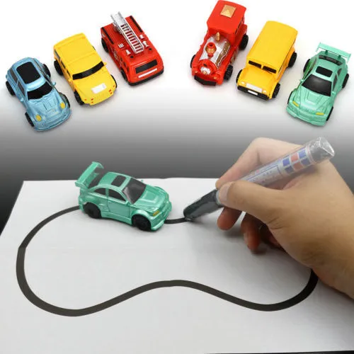 【High Quality】Enlighten Magic Pen Inductive Car Children'S Train Tank
