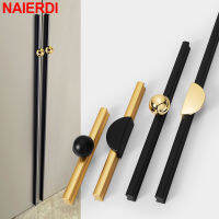 NAIERDI Long Cabinets Pulls Black Gold Cupboard Wardrobe Pulls Solid Aluminum Kitchen Handles American Furniture Handles 800mm