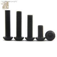 ☂卍► Alloy steel screw M2.5 m3 M4 M5 M6 M8 grade 10.9 hexagon round head black fastening bolt for furniture iso7380