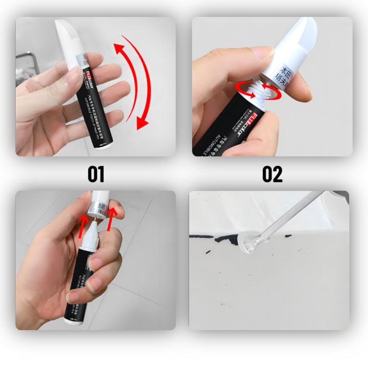 ปากกาทาสีสำหรับรถที่ขีดข่วนเหมาะสำหรับโตโยต้าปากกาซ่อมสี-rav4สีดำสีขาว-rav4อุปกรณ์เสริมสำหรับซ่อมรถยนต์