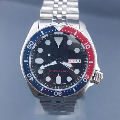 【CW】✼►❃  41mm skx watch case 316L stainless steel sapphire glass 10BAR waterproof suitable for nh34 nh35 nh36 movement rose