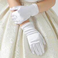 Kids Elastic formal Etiquette Gloves Short Bow Children G64