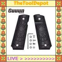 TheToolDepot Guuun 1911ตัวยึด G10เต็มขนาดจับไม่ลื่น Ambi ปลอดภัยตัดรูปหัวกะโหลกขนาดใหญ่มาพร้อมสกรู