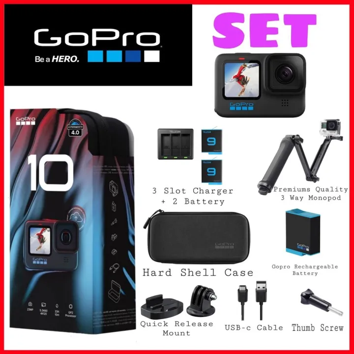 GoPro Hero 10/ Hero 9 Black Action Camera SET / Local Warranty/ SG