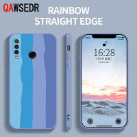 QAWSEDR สำหรับ Huawei Nova 3i Nova 4e P30 Lite Y9 2019 Gradient Rainbow Liquid Full Carema เคสกันกระแทกซิลิโคนเคสโทรศัพท์