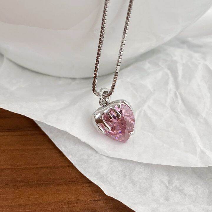 luxury-fashion-pink-zircon-crystal-heart-pendant-necklace-for-women-chain-neckleck-birthday-party-anniversary-gift-jewelry-mujer