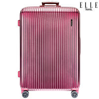 ELLE Travel Tristan Collection กระเป๋าเดินทางขนาดใหญ่ 28นิ้ว  100% Polycarbonate PC คันชักอะลูมิเนียมระบบซิปนิรภัย2ชั้น เพิ่มซิปขยายตรงกลง Model #51147