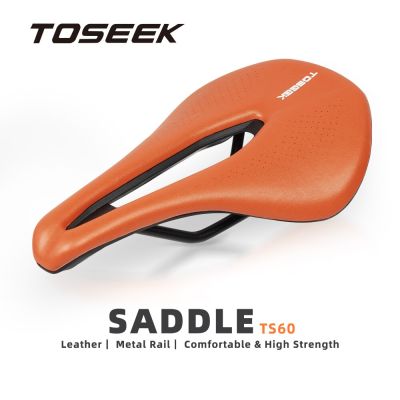 TOSEEK ชิ้นส่วนเบาะนั่งจักรยานบนถนน MTB เบาะจักรยานอานแข่งที่รองเบาะนั่งมอเตอร์ไซค์ระบายอากาศได้สวมใส่สบายน้ำหนักเบามาก