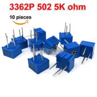 10pcs 3362P-1-502LF 3362P 5K ohm 3362P-1-502 3362P-502 3362 P502 502 Trimpot Trimmer Potentiometer Variable Resistor