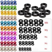 20pcs M2 M3 M4 M5 M6 Aluminum Colourful Anodized Countersunk Head Bolt Washers Gasket Red/Grey/Gold/deep Blue/Black/pink/purple