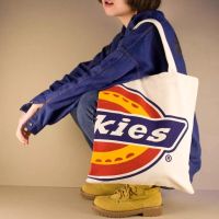 dickies กระเป๋าสะพายไหล่สําหรับสตรีผ้าใบ tote