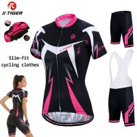 X-Tiger Womens Cycling Jersey Set Summer Anti-UV Cycling Bicycle Clothing Quick-Dry Mountain Female Bike Clothes Cycling Set