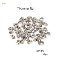 【คุณภาพสูง】POOP 50Pcs/Set Printer M5 T Hammer Nut Fastener Connector For 2020 Profile