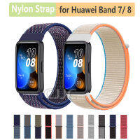 เข็มขัดสายสำรองสำหรับ Huawei Band 7สายรัดสายสำหรับ Huawei สายรัดนาฬิกาไนลอนแบบระบายอากาศได้