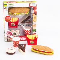 ProudNada Toys ของเล่นเด็กชุดเบอเกอร์ เฟรนฟราย เค้ก TABLEWARE FOOD SUPER Happy Family NO.8806-6