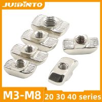 15pcs T nuts M3 M4 M5 M6 M8 Carbon Steel T Slot Nut Hammer Head Fastener Sliding Nut for 2020 3030 4040 Series Aluminum Profile