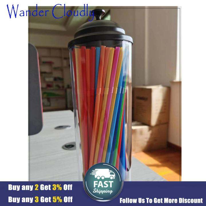 Wander Cloudly Drinking Straw Container Straw Dispenser Holder for