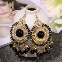 【CC】 1 Ethnic Tassel Wedding Jewelry Gifts for Rice Beads Boho Earrings Alloy Accessories