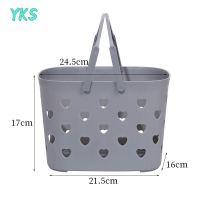 ?【Lowest price】YKS ตะกร้าเก็บพลาสติกพร้อม Handle shampoo Shower Gel Storage BOX Rack