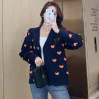 Casual JUMPER Knitted Sweater Woman 2021 winter V-neck single-breasted Cardigan women SLEEV long sleeve Knitted top