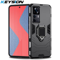 【2023】KEYSION Shockproof Armor Case for Xiaomi 12T Pro 5G 11T Pro Silicone PC Metal Ring Stand Phone Back Cove for Redmi K50 Ultra ！ 1