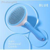 Dog Cat Comb Brush Pet Grooming Remover Daily Use to Clean Loose Fur Dirt Great for Medium Long Hair Blue Stainless Steel