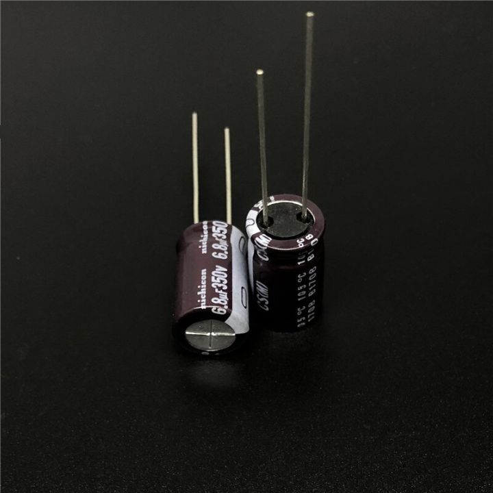 10pcs-100pcs-6-8uf-350v6-8uf-nichicon-cs-series-10x16mm-high-ripple-current-high-reliability-aluminum-electrolytic-capacitor