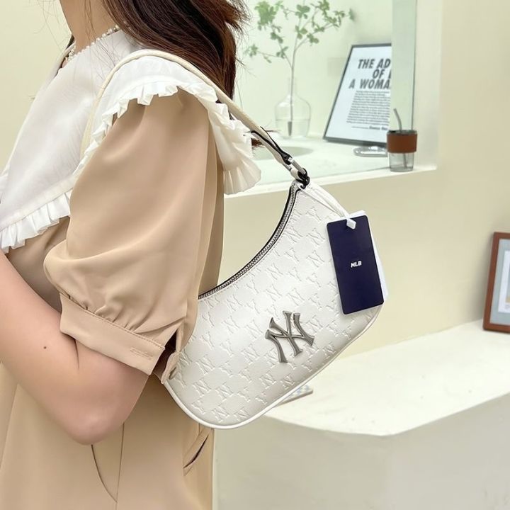 mlb-official-ny-korean-trendy-brand-summer-new-embossed-underarm-bag-full-standard-ny-shoulder-bag-casual-all-match-ladies-portable-shoulder-bag-tide