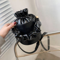 THREEPEAS Small Bucket Women Crossbody Bag Summer Popular String Pocket Handbag Simple Solid Womans Shoulder Crossbody Bag