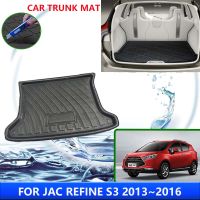 เสื่อท้ายรถสำหรับ JAC ปรับแต่ง S3 Heyue S30 DR4 T50 2013 ~ 2016แผ่นถาดเก็บของที่คลุมไลเนอร์กระบะพรมด้านหลังอุปกรณ์เสริม