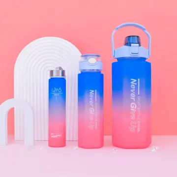 2L/64 OZ Pastel Gradient Aesthetic Water Bottle w/ Straw BPA-Free Back to  School